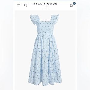 Hill House The Ellie Nap Dress - Blue Ditsy Cotton - Blue Ditsy Cotton / XL